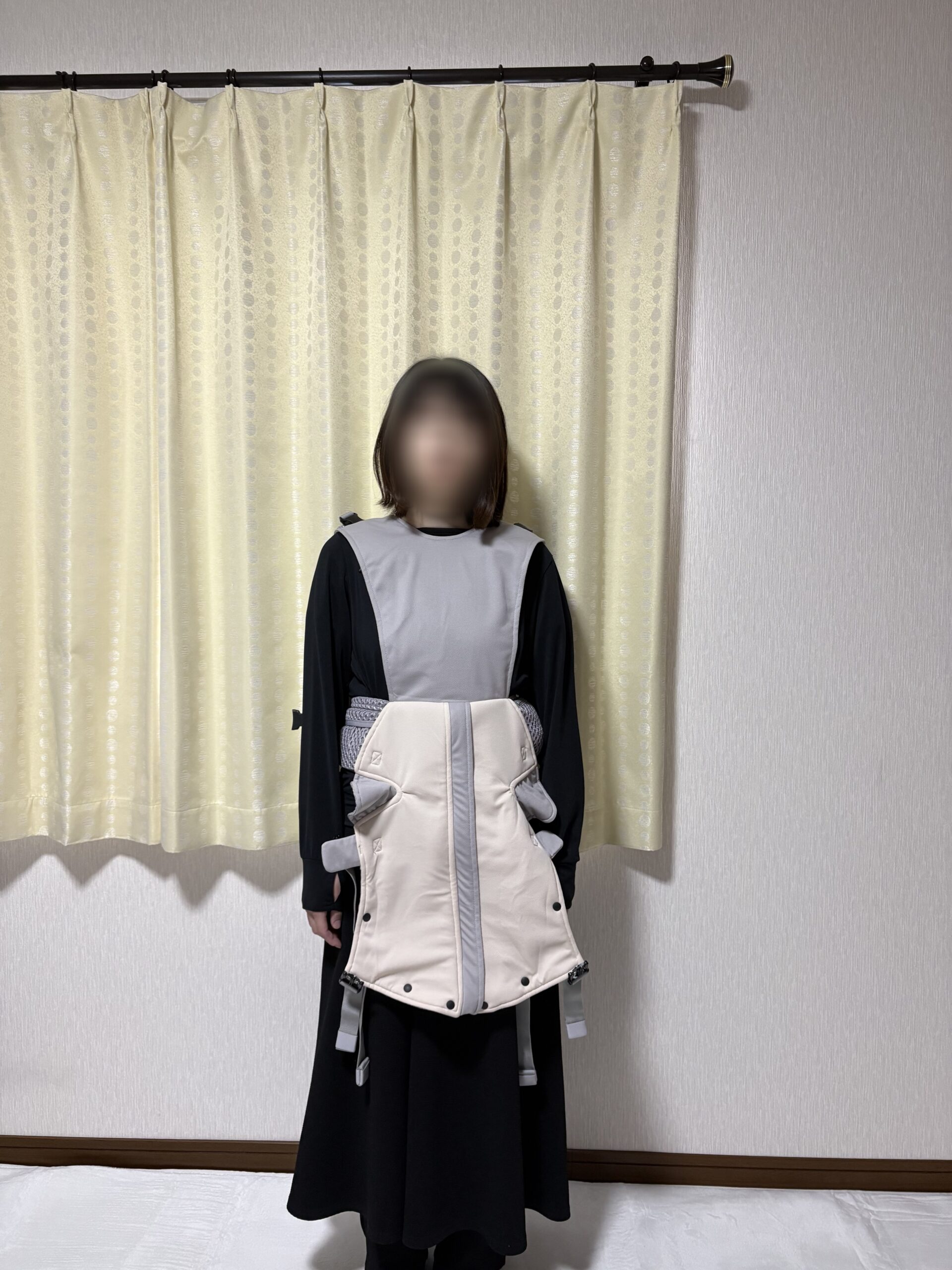 ベベスワンを正面から装着した様子