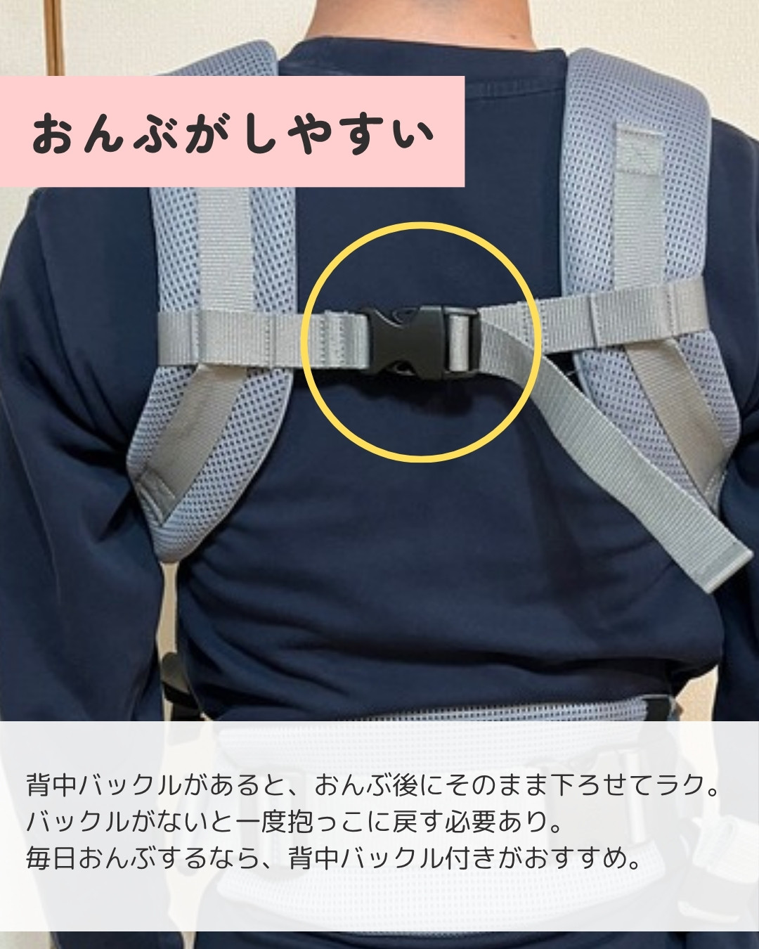 ラクリスとハーモニーのバックル位置の比較