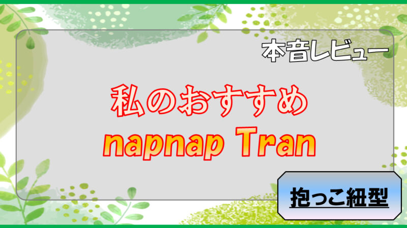【napnap Tranがおすすめ】3種類使った体験を本音でレビュー！【ヒップシート比較】 